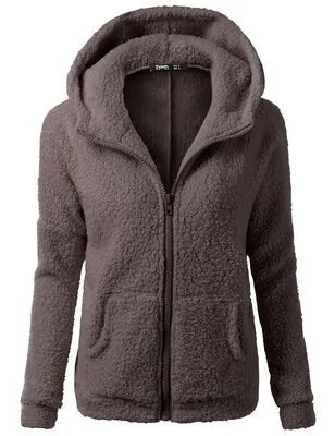 Dames fleece jacket hoodie