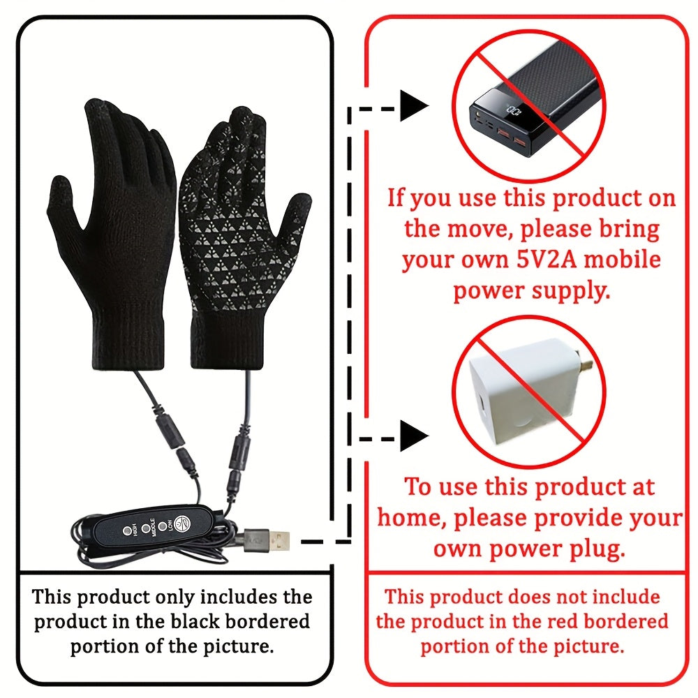 USB electrisch verwarmde handschoenen
