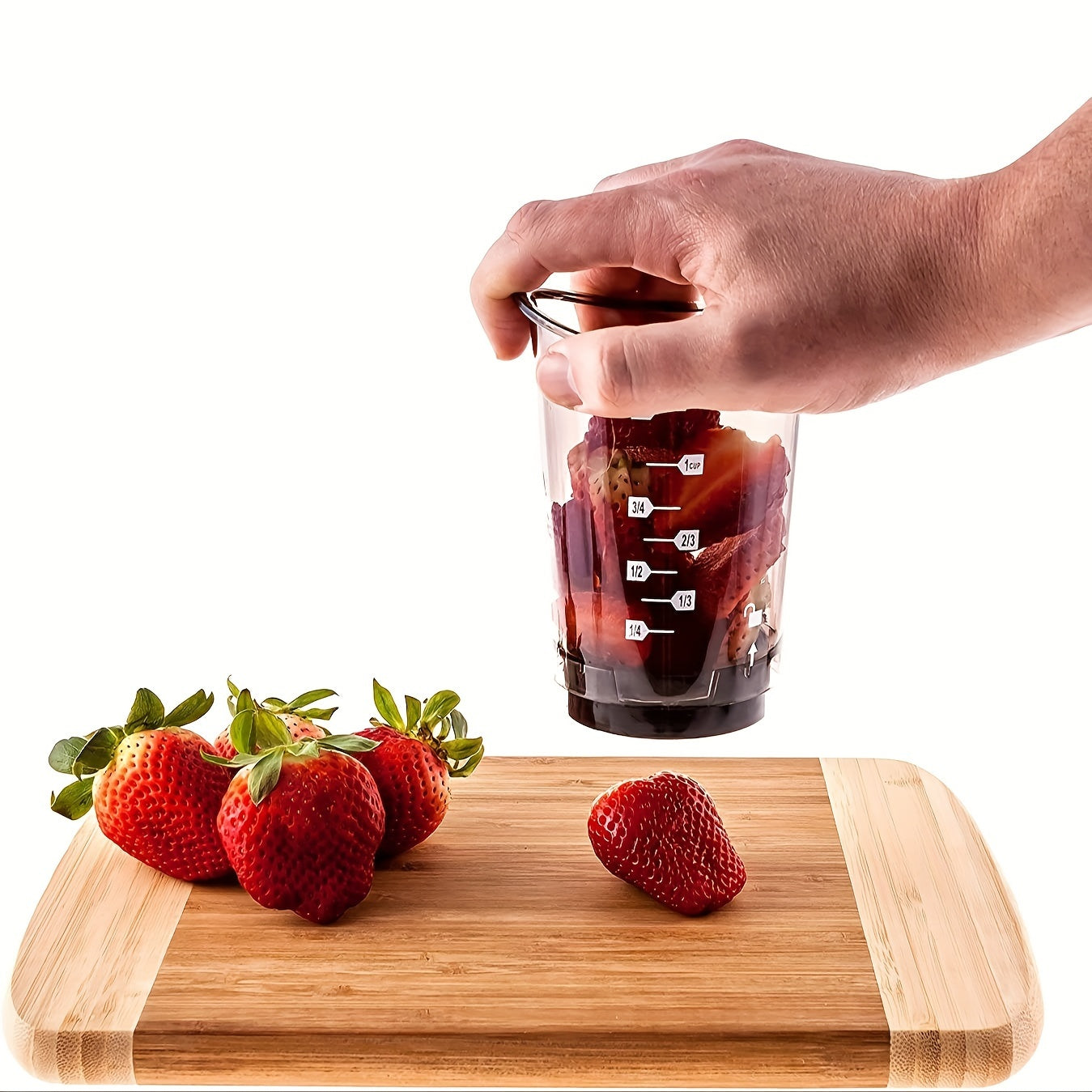 3-in-1 Manual Food Slicer & Chopper - Versatile Kitchen Gadget for Salads, Stir Frys & More - Easy Dice, Slice & Measure with Safety Cover - Dishwasher Safe