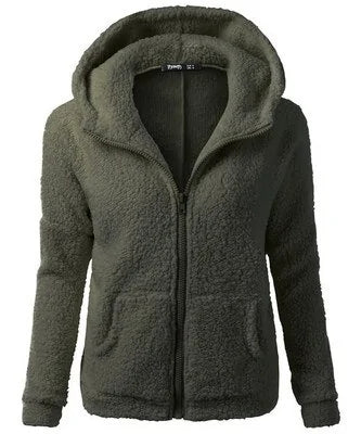 Dames fleece jacket hoodie