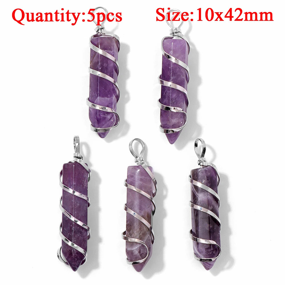 Verschillende hangers amethyst