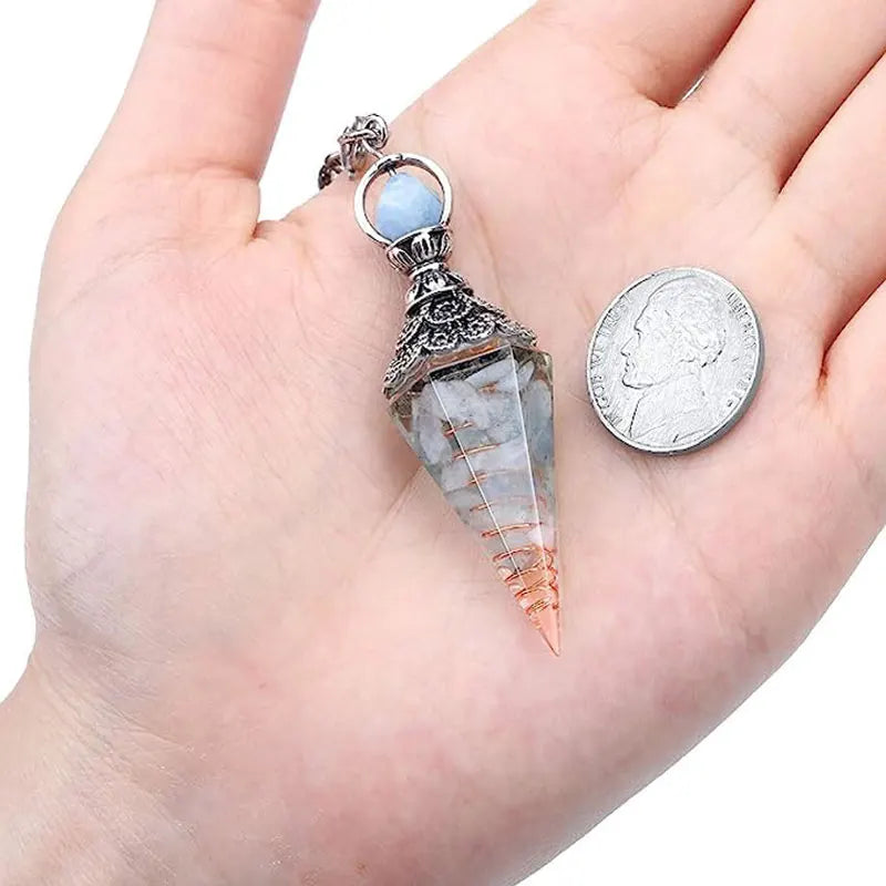 Healing pendel kristal en aquamarijn