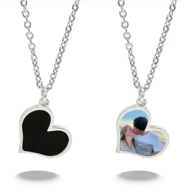 Halsketting hart goud/zilver of zwart