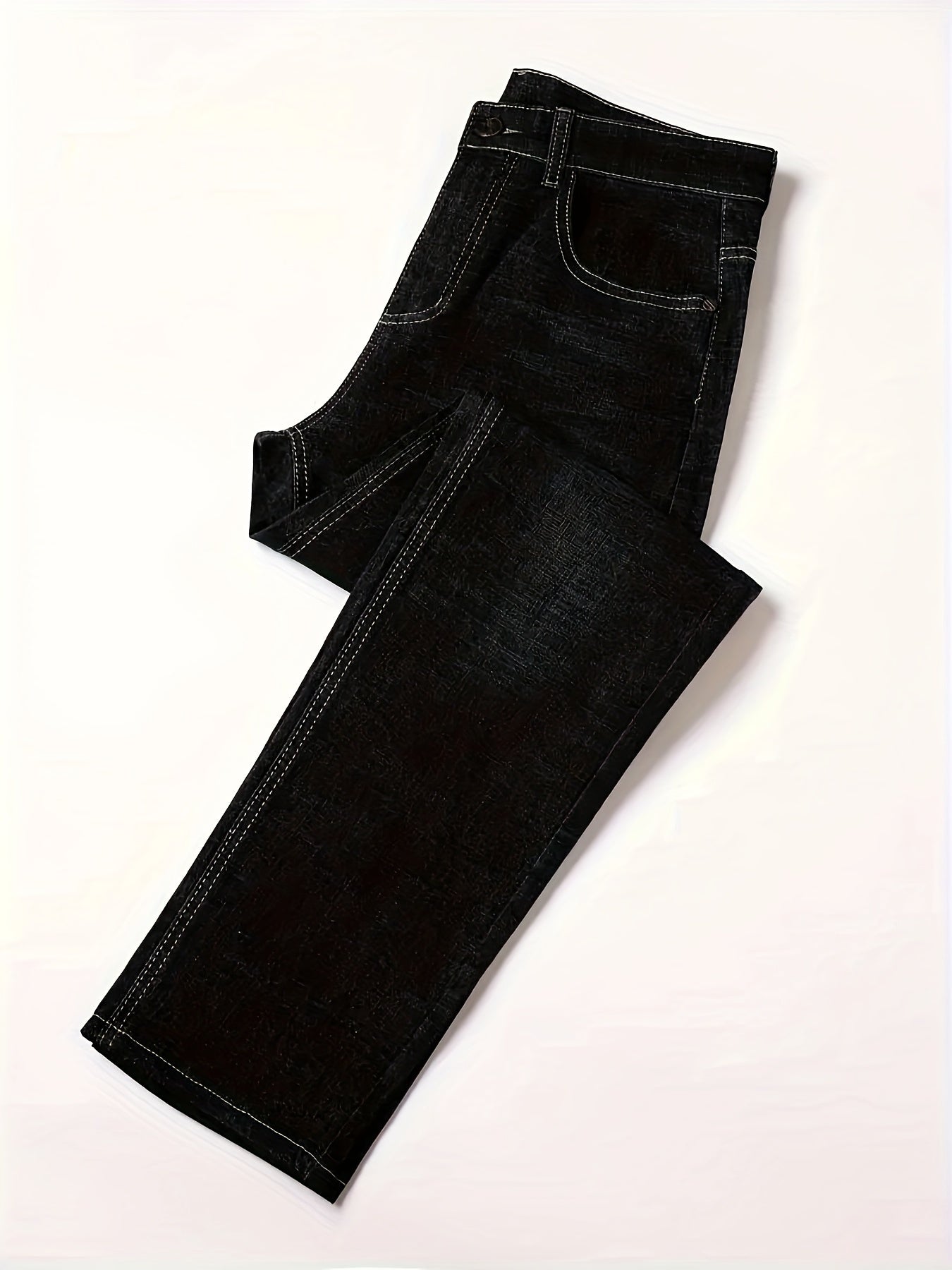 Fijne stretch denim heren jeans (straight legs)