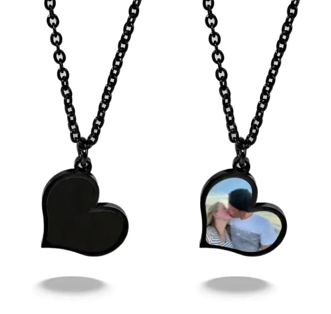 Halsketting hart goud/zilver of zwart