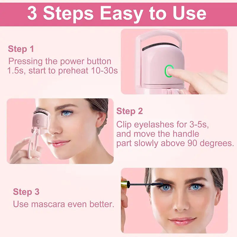 Oplaadbare wimpertang, verwarmend