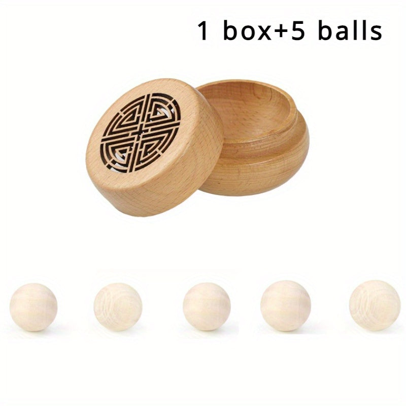 Wooden Essential Oil Diffuser, Incense Box And Wooden Ball Set, Retro Hollow Screw Bottle Cap, Home And Car Perfume Decoration, Volatile And Lasting Fragrance, Create a Fragrant And Comfortable Environment, The Ideal Gift.