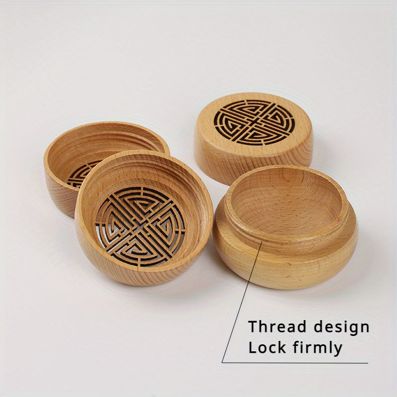 Wooden Essential Oil Diffuser, Incense Box And Wooden Ball Set, Retro Hollow Screw Bottle Cap, Home And Car Perfume Decoration, Volatile And Lasting Fragrance, Create a Fragrant And Comfortable Environment, The Ideal Gift.