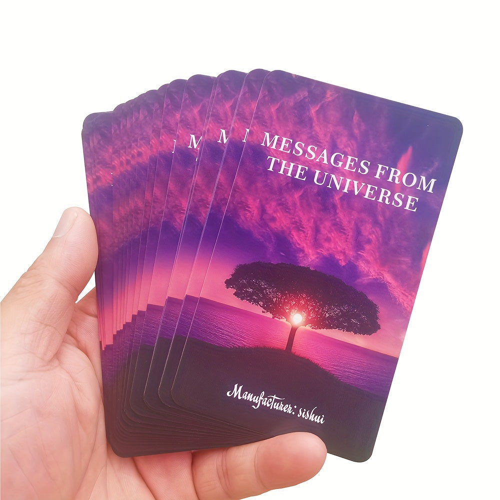 Mooi kaartendek boodschappen vanuit het universum