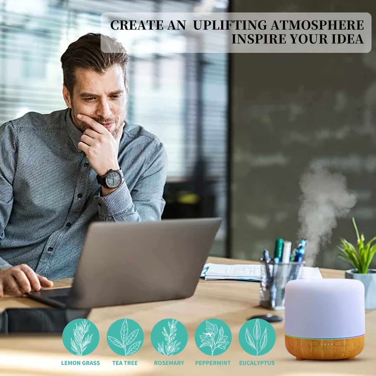 Premium Essential Oil Set with Diffuser Humidifier for Sleep Relaxation – 9pcs 10ml/3.04fl.oz Bundle – Promotes a Pleasant Home Scent – Ideal for DIY Scented Candles and Soap – Long-Lasting Fragrance – Perfect Hallo