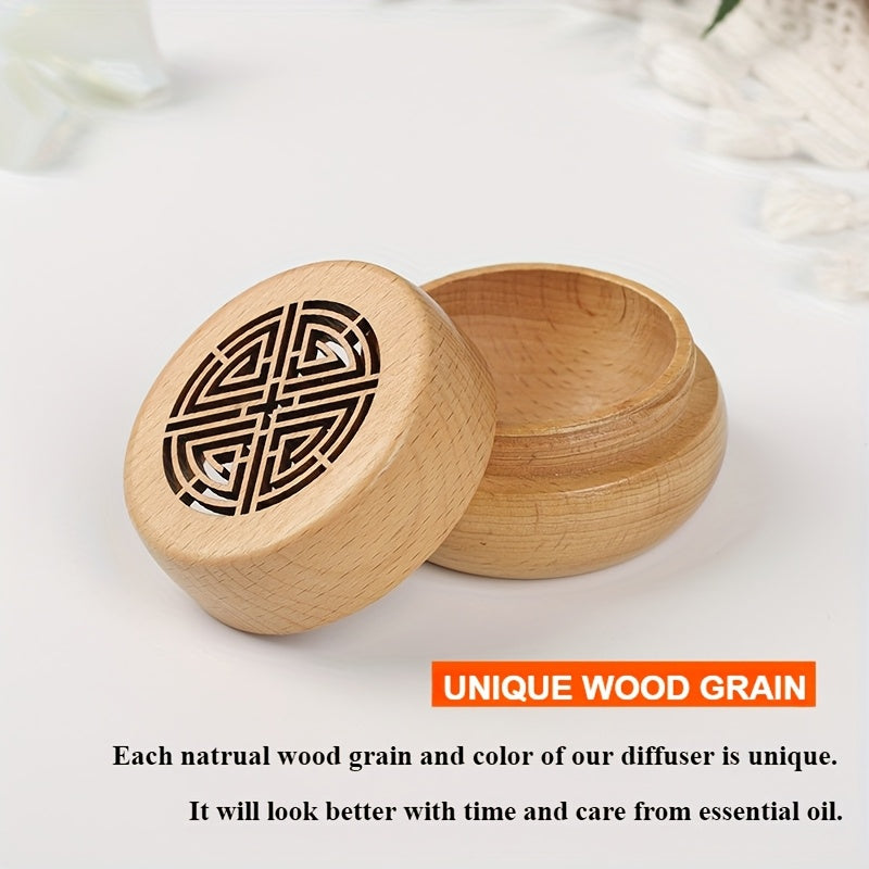 Wooden Essential Oil Diffuser, Incense Box And Wooden Ball Set, Retro Hollow Screw Bottle Cap, Home And Car Perfume Decoration, Volatile And Lasting Fragrance, Create a Fragrant And Comfortable Environment, The Ideal Gift.