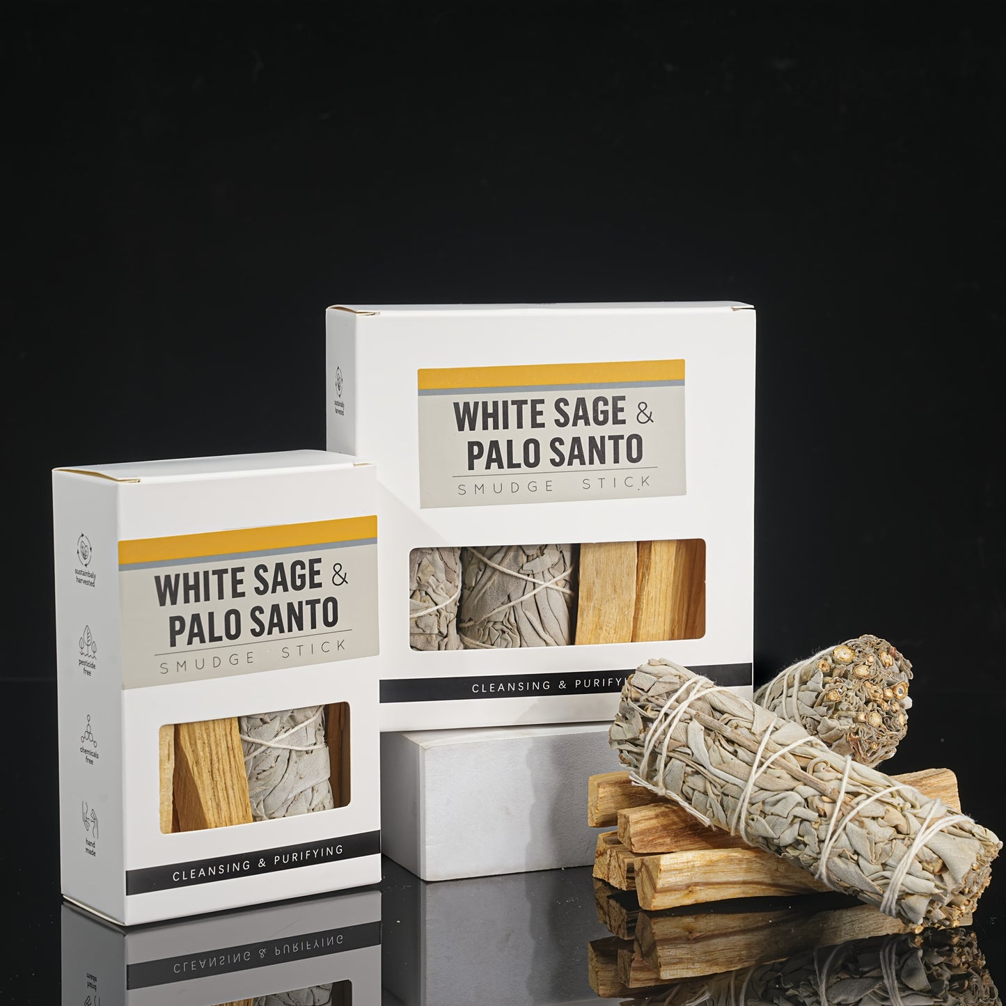 Geschenkset witte salie & Palo Santo