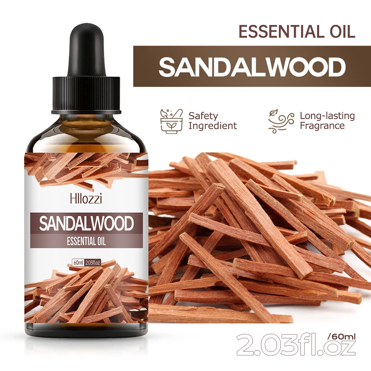 Sandalwoodolie voor diffuser en aromatherapie