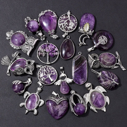 Verschillende hangers amethyst