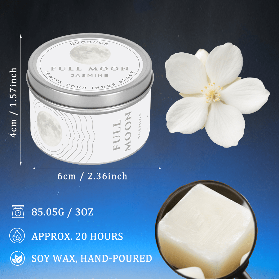Geurkaars volle maan jasmijn