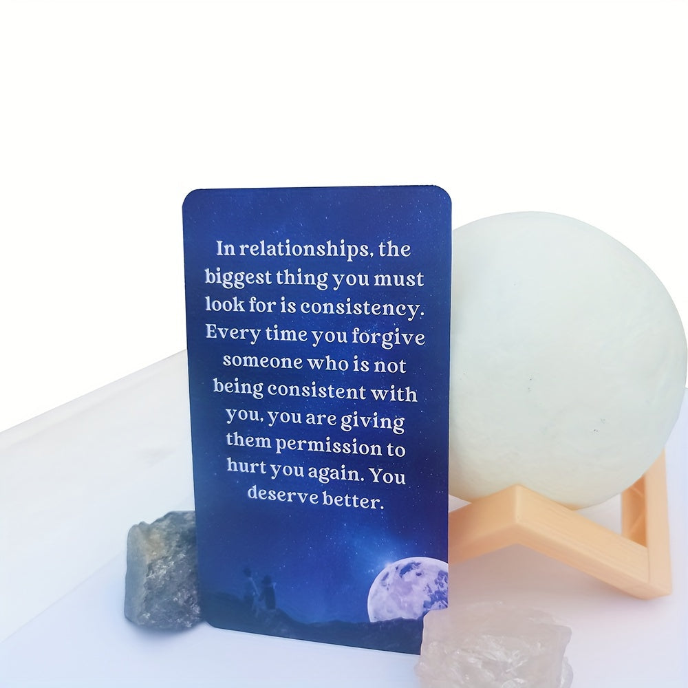 Mooi kaartendek boodschappen vanuit het universum